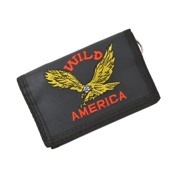 Men's Nylon Credit Card ID Holder Trifold Chain Wallet 836TA