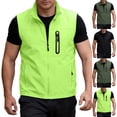 thumbnail image 1 of Men's Nylon Mesh Cooling Shirt Breathable Stand Collar Full Zipper Multi-Pocket Outdoor Fishing Hiking Work Travel Casual Tops | JASKFLY,Army Green L, 1 of 9