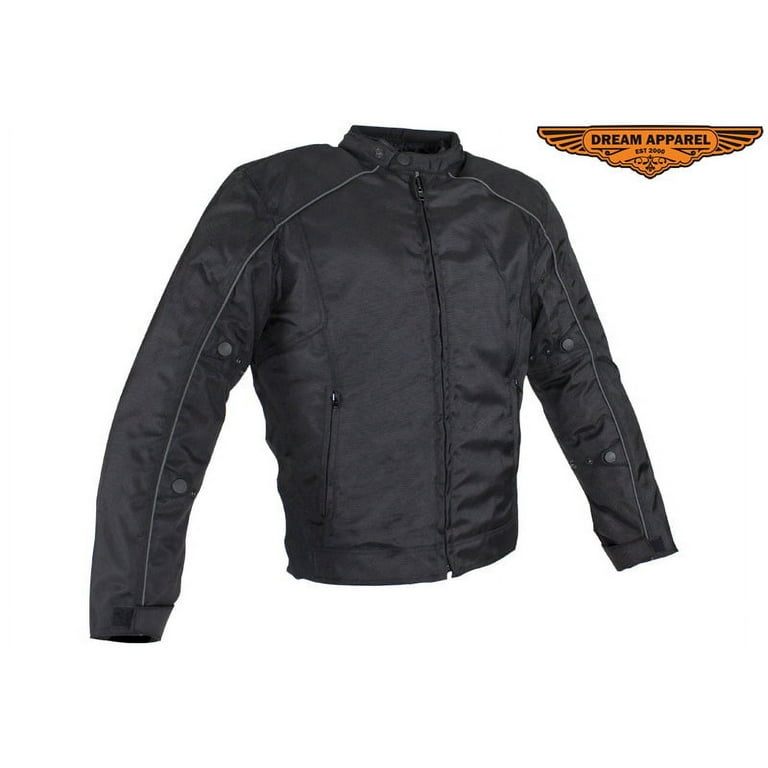 Men's Nylon & Mesh Lined Motorcycle Jacket