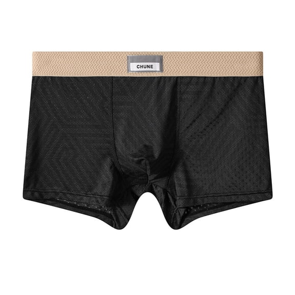Men's Nylon-Spandex Boxer Briefs - 1/3 Pack Moisture-Wicking Anti-Roll Underwear with Fly, Mid-Waist Soft Comfortable Daily & Travel Trunks