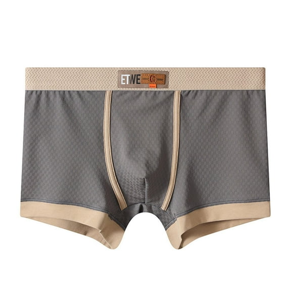 Men's Nylon-Spandex Boxer Briefs - 1/3 Pack Moisture-Wicking Anti-Roll Underwear with Fly, Mid-Waist Soft Comfortable Daily & Travel Trunks