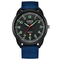 Men's Nylon Waterproof Date X5 Watch Quartz Watch Analog Quartz Digital and Analog Watch for Men Wrist Watches