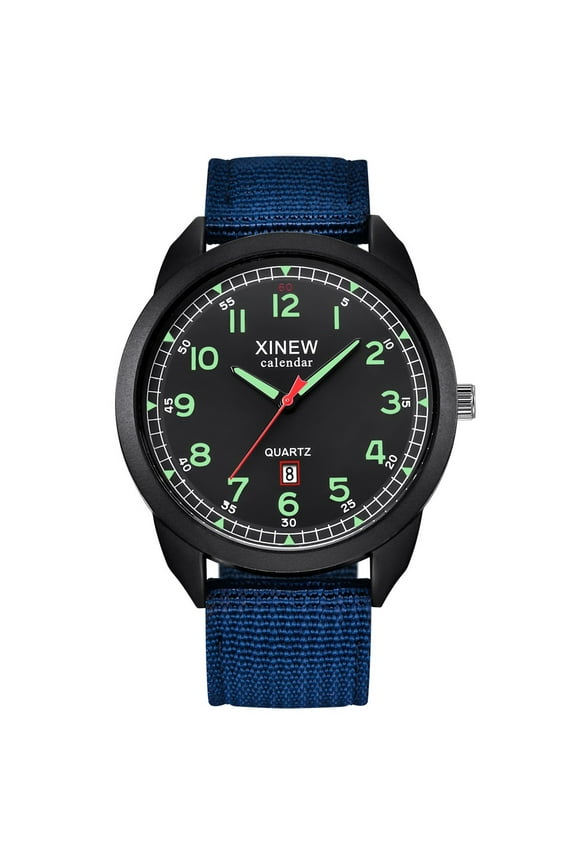 Men's Nylon Waterproof Date X5 Watch Quartz Watch Analog Quartz Digital and Analog Watch for Men Wrist Watches