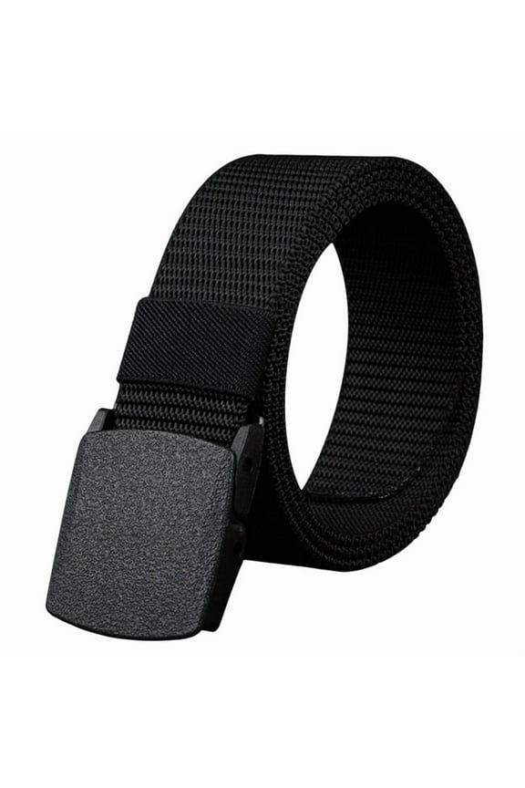 Men's Nylon Work Belts - Breathable Webbing Canvas Belt with Plastic Buckle, Easy Trim