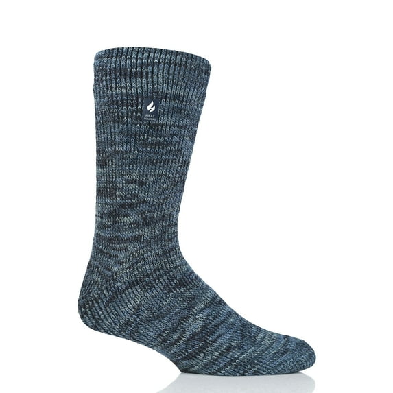 Heat Holders Men's ORIGINAL Four-Color Twist Crew Socks | Warm + Soft, Hiking, Cabin, Hunting, Outdoor, Cozy Socks | 7X Warmer Than Cotton Socks