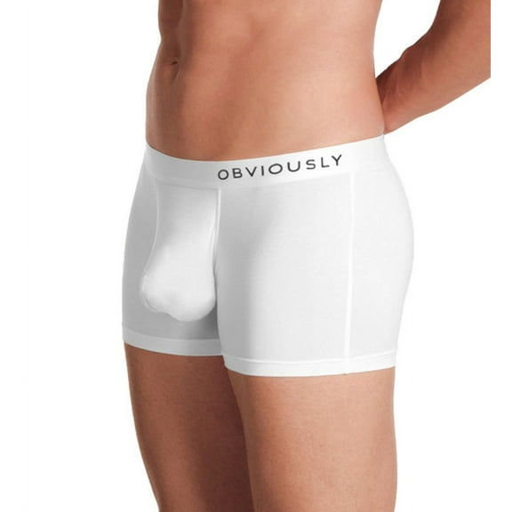 Men's Obviously A00-1K PrimeMan AnatoMAX 3 Inch Boxer Brief (White XL)