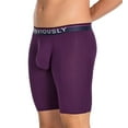thumbnail image 1 of Men's Obviously A01-1A PrimeMan AnatoMAX 9 Inch Boxer Brief (Purple M), 1 of 4