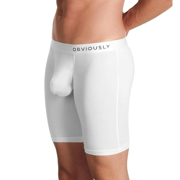 Men's Obviously A01-1K PrimeMan AnatoMAX 9 Inch Boxer Brief (White 2XL)