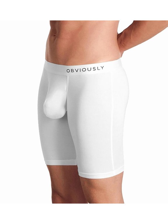 Men's Obviously A01-1K PrimeMan AnatoMAX 9 Inch Boxer Brief (White 3XL)