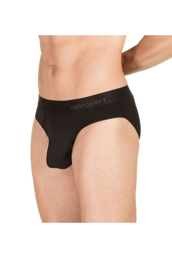 Men's Obviously A02-1A PrimeMan AnatoMAX Brief (Black XL)