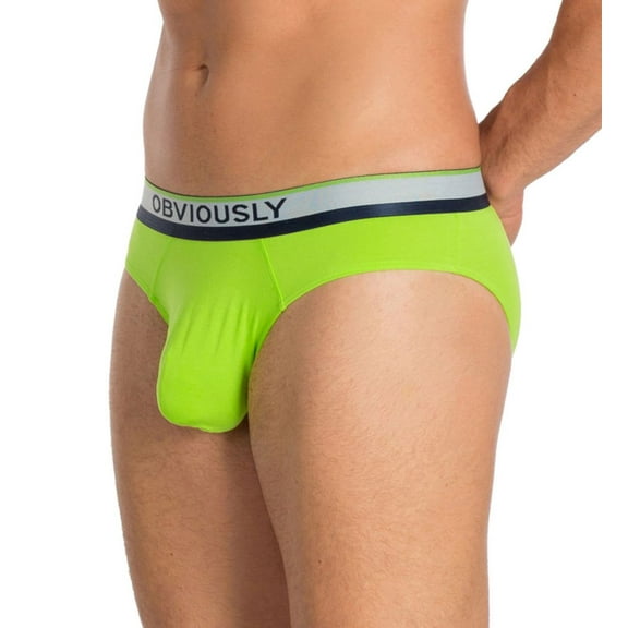 Men's Obviously A02-1A PrimeMan AnatoMAX Brief (Lime XL)