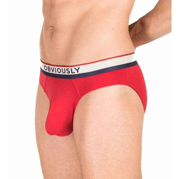 Men's Obviously A02-1D PrimeMan AnatoMAX Brief (Red 2XL)