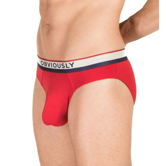 Men's Obviously A02-1D PrimeMan AnatoMAX Brief (Red XL)