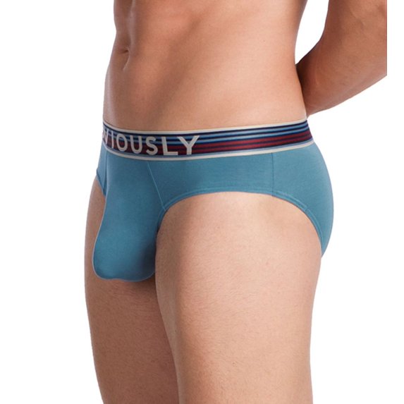 Men's Obviously A02-1K PrimeMan AnatoMAX Brief (Steel Blue XL)