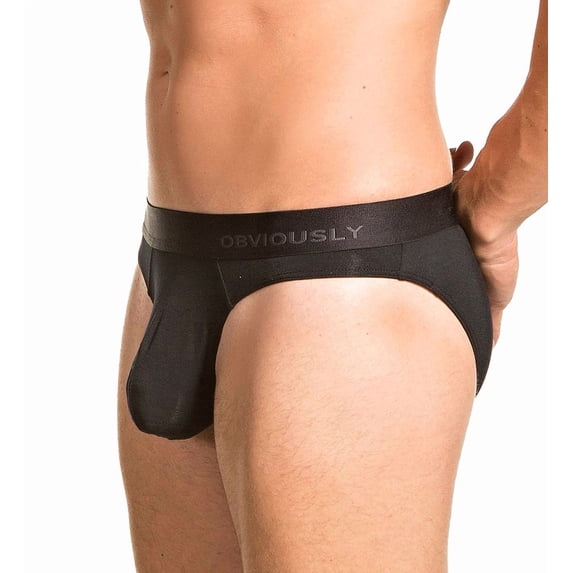 Men's Obviously A04 PrimeMan AnatoMAX Hipster Brief (Black XL)