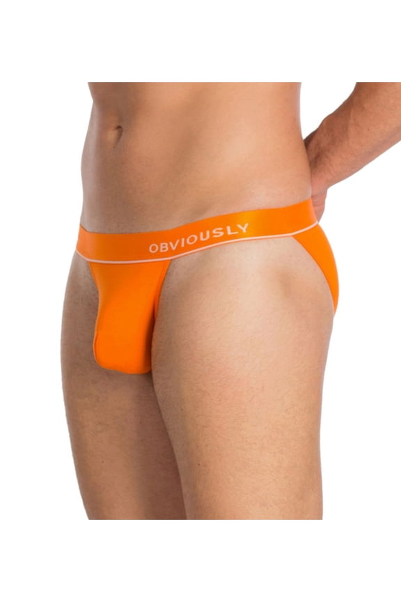Men's Obviously A05 PrimeMan AnatoMAX Bikini Brief (Orange L)