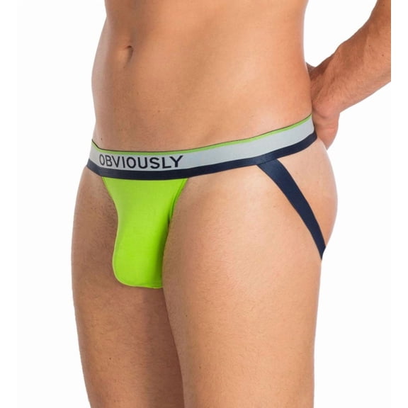 Men's Obviously A07 PrimeMan AnatoMAX Jockstrap (Lime XL)