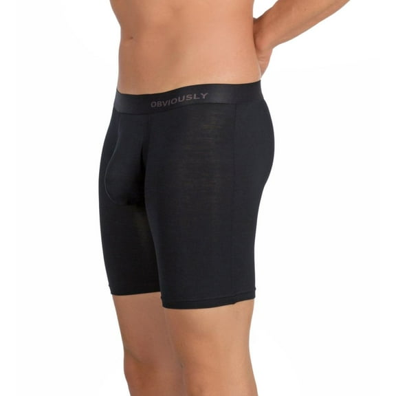 Men's Obviously A09 PrimeMan AnatoMAX 6 Inch Boxer Brief (Black S)