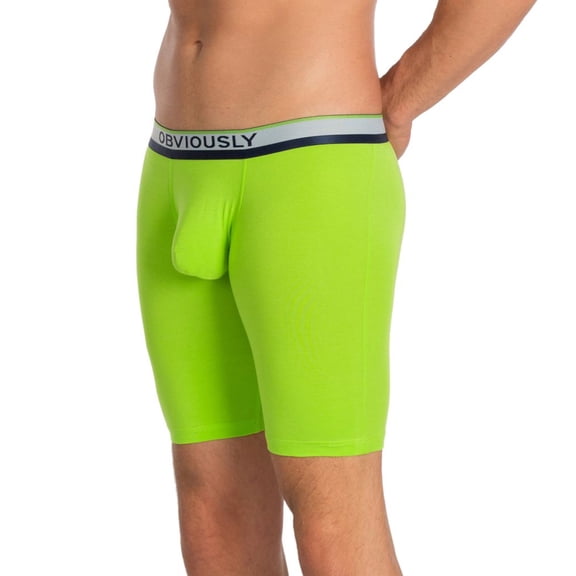 Men's Obviously A09 PrimeMan AnatoMAX 6 Inch Boxer Brief (Lime M)