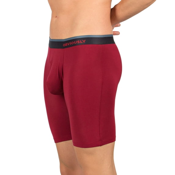 Men's Obviously A09 PrimeMan AnatoMAX 6 Inch Boxer Brief (Maroon XL)