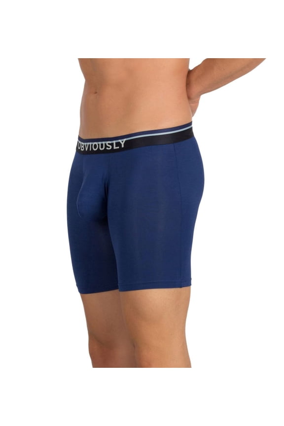 Men's Obviously A09 PrimeMan AnatoMAX 6 Inch Boxer Brief (Navy L)