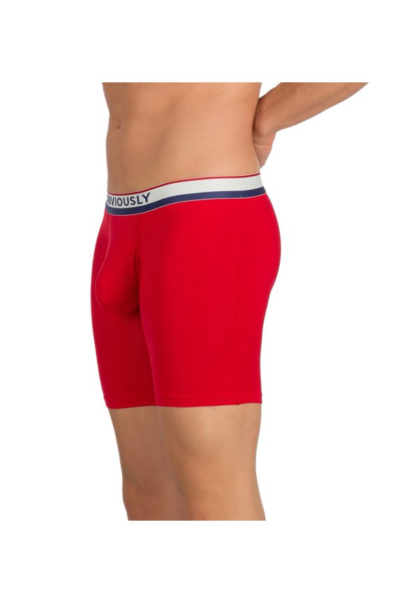 Men's Obviously A09 PrimeMan AnatoMAX 6 Inch Boxer Brief (Red XL)