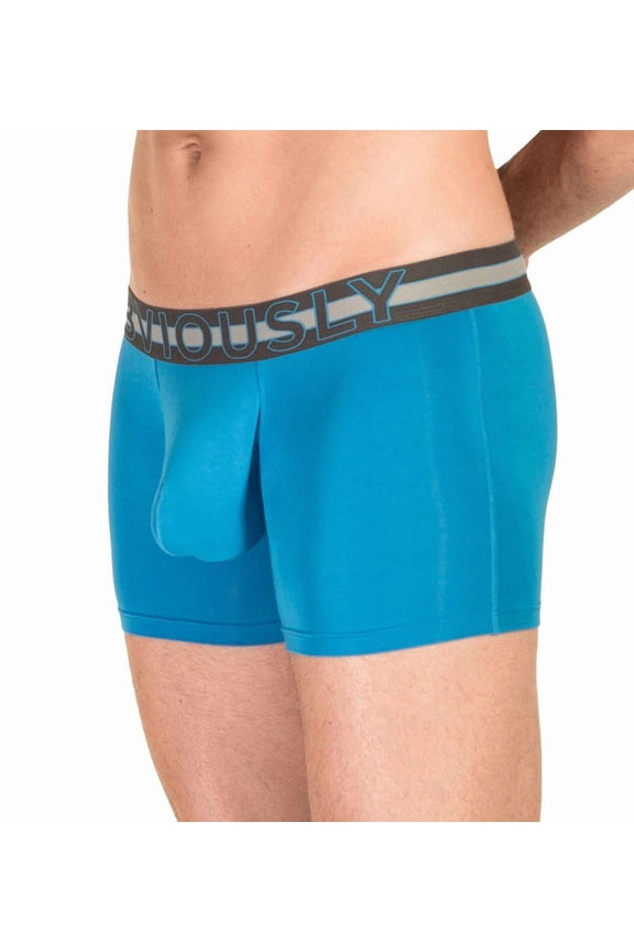 Men's Obviously B00-1F EveryMan AnatoMAX 3 Inch Boxer Brief (Bondi Blue L)