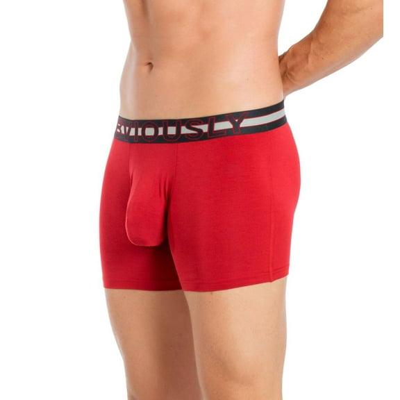 Men's Obviously B00-1F EveryMan AnatoMAX 3 Inch Boxer Brief (Chilli Red M)