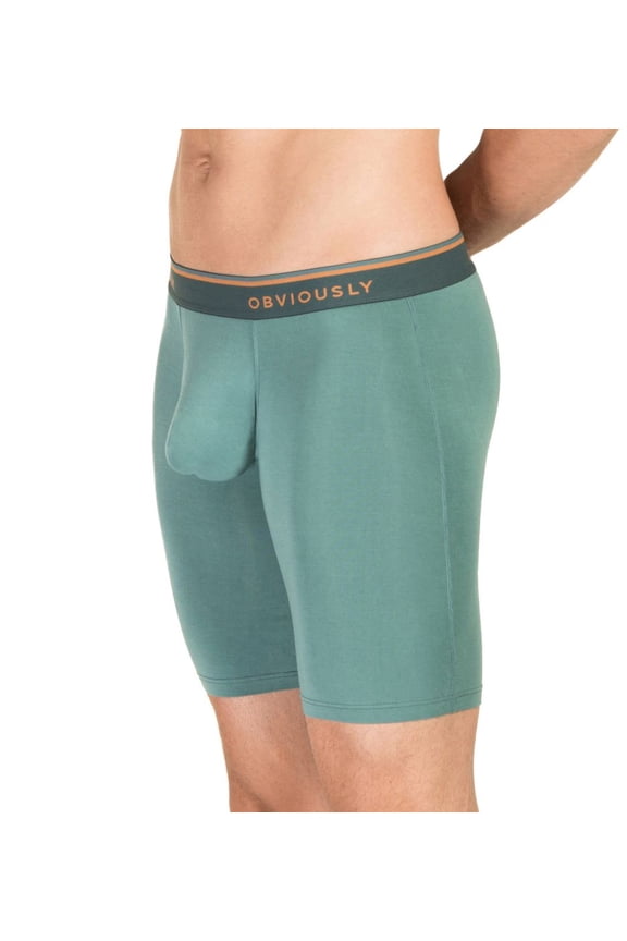Men's Obviously B01-1G EveryMan AnatoMAX 9 Inch Boxer Brief (Teal M)