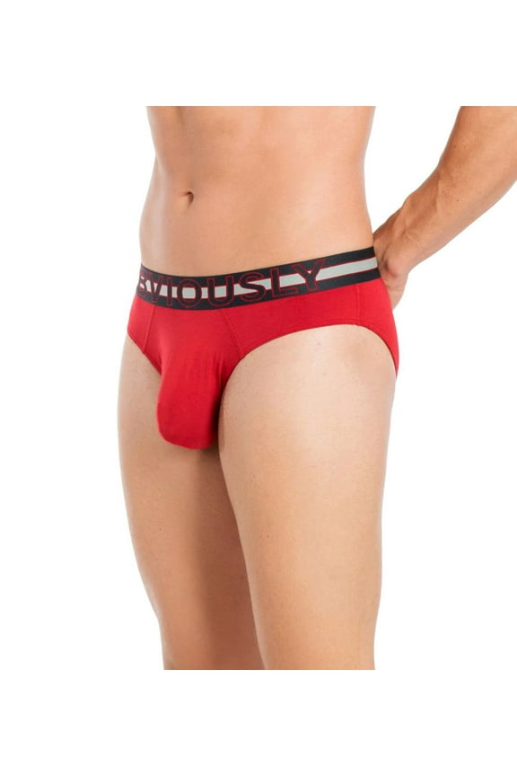 Men's Obviously B02-1F EveryMan AnatoMAX Brief (Chilli Red XL)