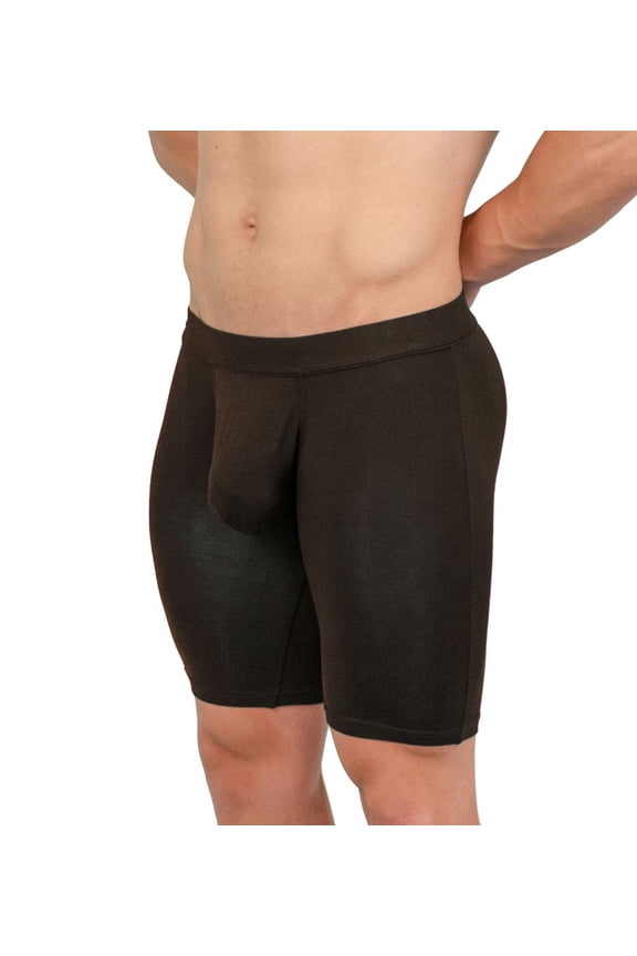 Men's Obviously F01-1A EliteMan AnatoMAX 9 inch Boxer Brief (Black 2X)