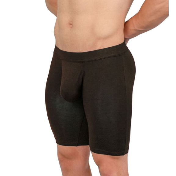 Men's Obviously F01-1A EliteMan AnatoMAX 9 inch Boxer Brief (Black L)