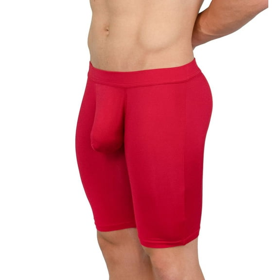Men's Obviously F01-1A EliteMan AnatoMAX 9 inch Boxer Brief (Red M)