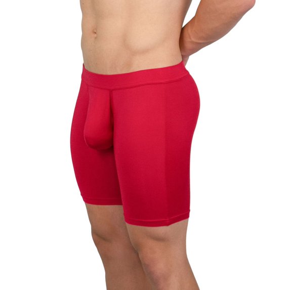 Men's Obviously F09-1A EliteMan AnatoMAX 6 Inch Boxer Brief (Red L)