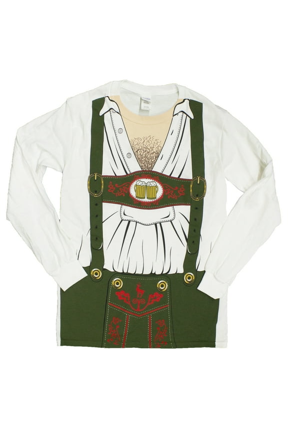 Men's OctoBEERfest Oktoberfest Costume Long Sleeve Shirt