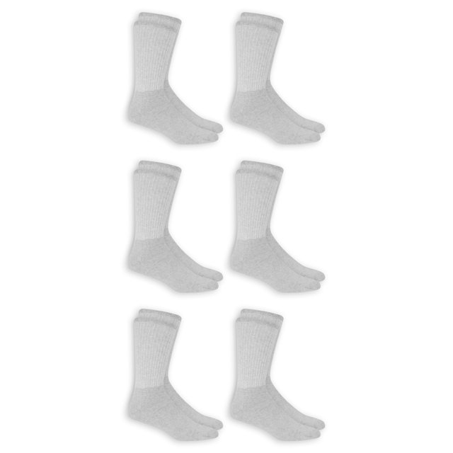Men's Odor Resistant Crew Socks 6 Pack