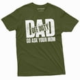 thumbnail image 1 of Men's Off Duty dad T-shirt father's day dad gift tee shirt Birthday gift for him papa daddy gift (Medium Military Green), 1 of 7
