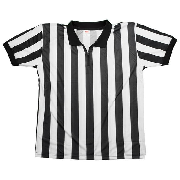 Men's Official Striped Referee/Umpire Jersey, XL