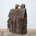 thumbnail image 1 of Men's Oil Wax Canvas Vintage Travel Backpack,Gray, 1 of 2