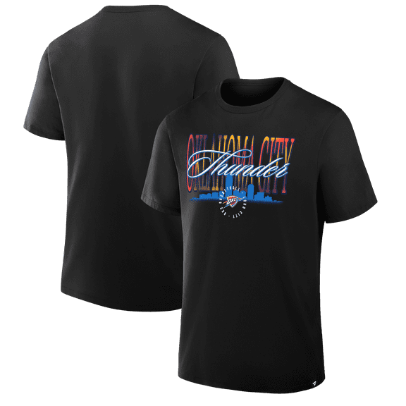 Men's Oklahoma City Thunder Black Chase Chrome T-Shirt