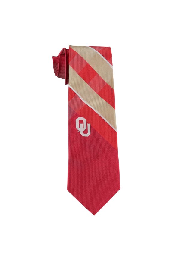 Men's Oklahoma Sooners Woven Poly Grid Tie