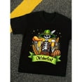 thumbnail image 1 of Men's Oktoberfest Skeleton Graphic T-Shirt Top Black S-5XL 100% Cotton Bavarian Funny Festive Graphic Design Beer Shirt, 1 of 5