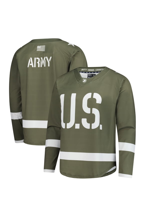 Men's Olive Army Black Knights Replica Hockey Jersey