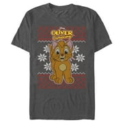 Men's Oliver & Company Christmas Oliver  Graphic Tee Charcoal Heather Large