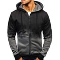 thumbnail image 1 of Men's Ombre Tie Dye Print Polyester Pocket Athletic Fit Blend Full Zip Hoodie Hooded Sweater Jacket, 1 of 6