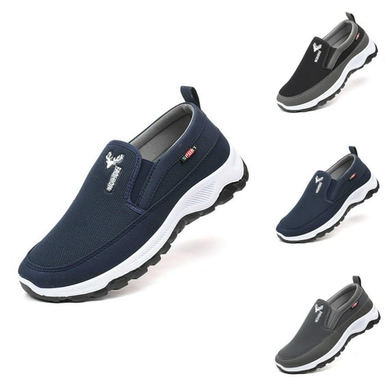 Men's On Casual Shoes Breathable Lightweight Low Top Sneakers For Daily Walking Comfortable Soft Sole Loafers For Men Men Casual Shoes