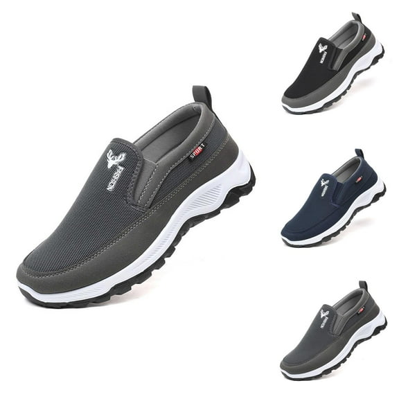 Men's On Casual Shoes Breathable Lightweight Low Top Sneakers For Daily Walking Comfortable Soft Sole Loafers For Men Tennis Shoes Men