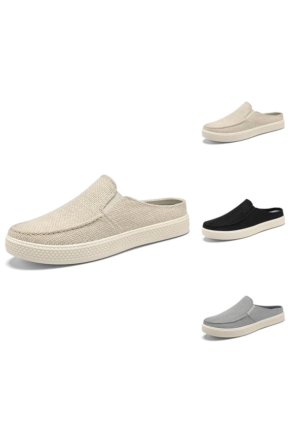 Men's One Foot Stirrup Breathable Low Top Casual Shoes Outer Wear Trendy Cloth Shoes Comfortable Dad Shoes Men Walking Shoes