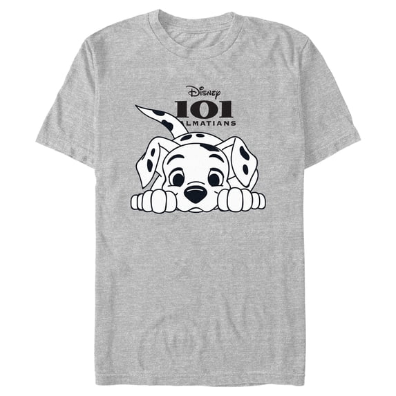 Men's One Hundred and One Dalmatians Big Puppy Logo Graphic Tee Athletic Heather Medium