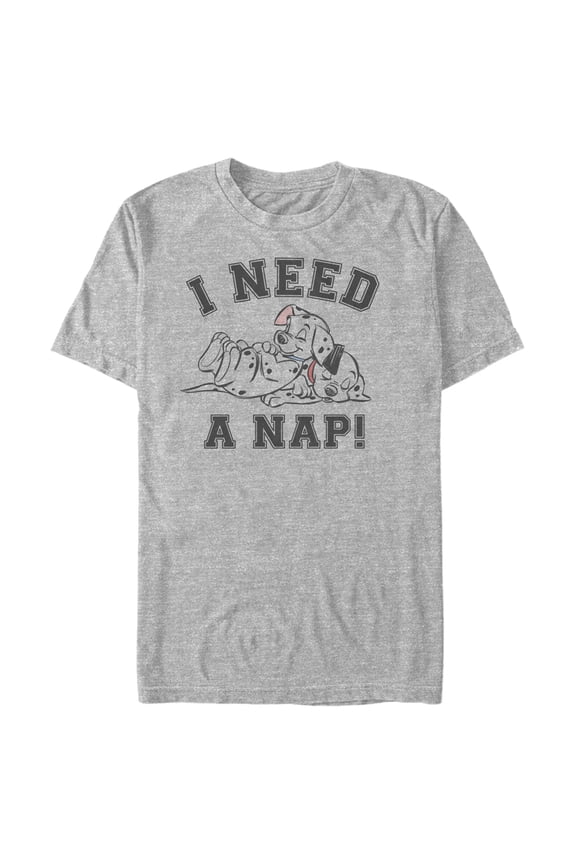 Men's One Hundred and One Dalmatians I Need a Nap Graphic Tee Athletic Heather Large